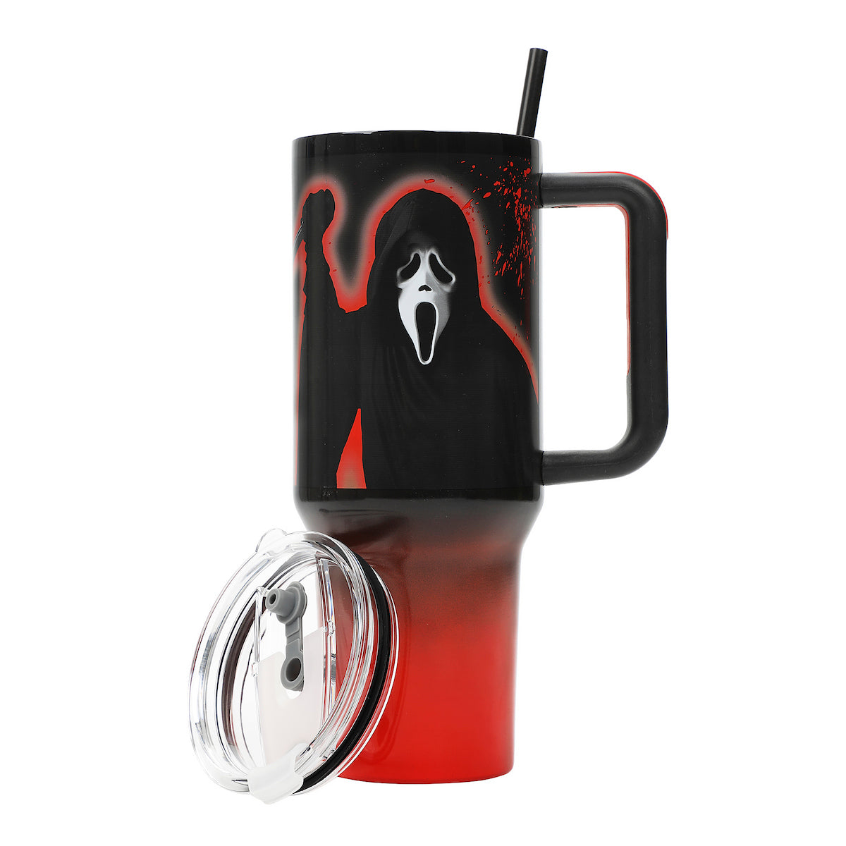 Ghost Face Black & Orange Ombre 40 Oz Stainless Steel Tumbler