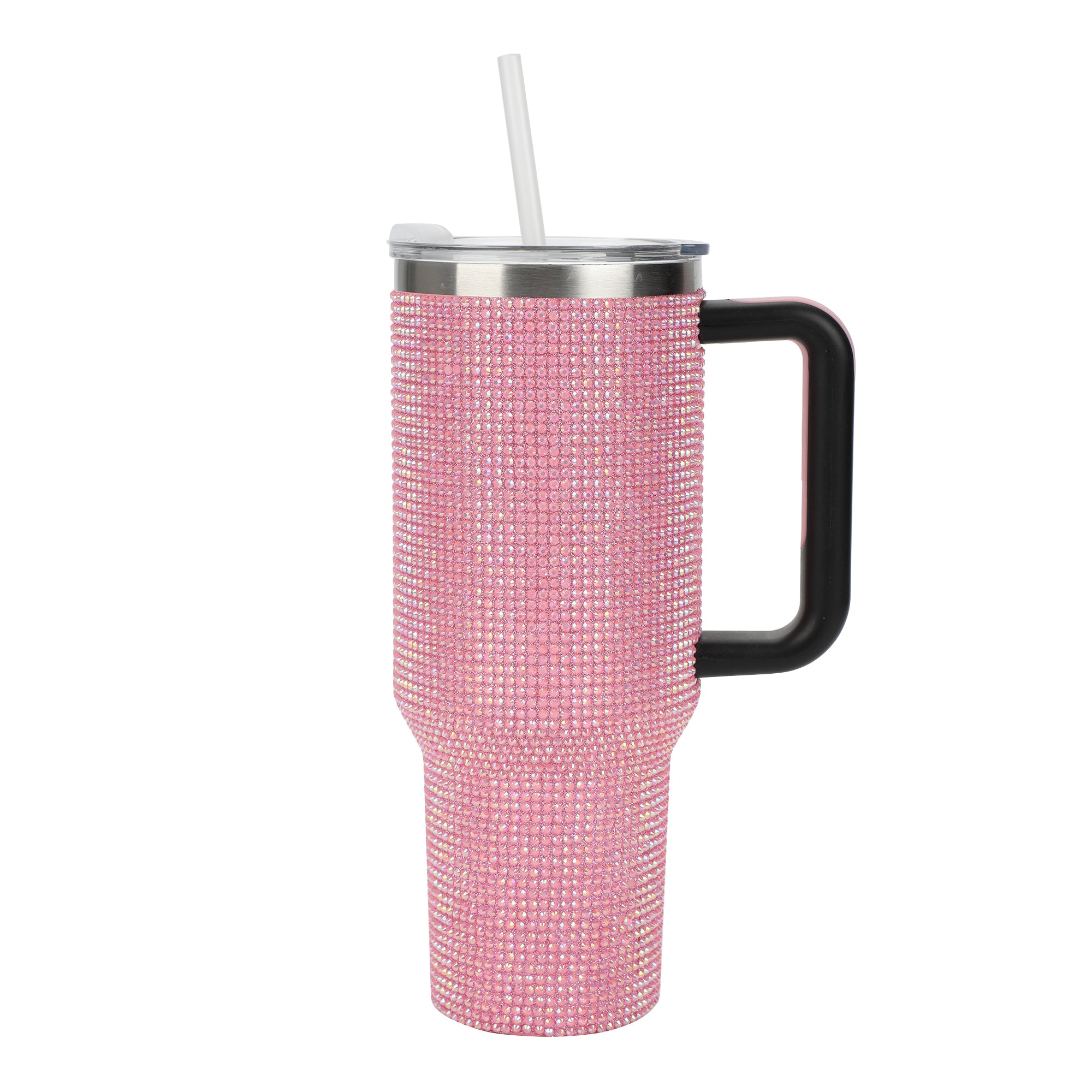 Pink Rhinestone 40 Oz. Stainless Steel Tumbler