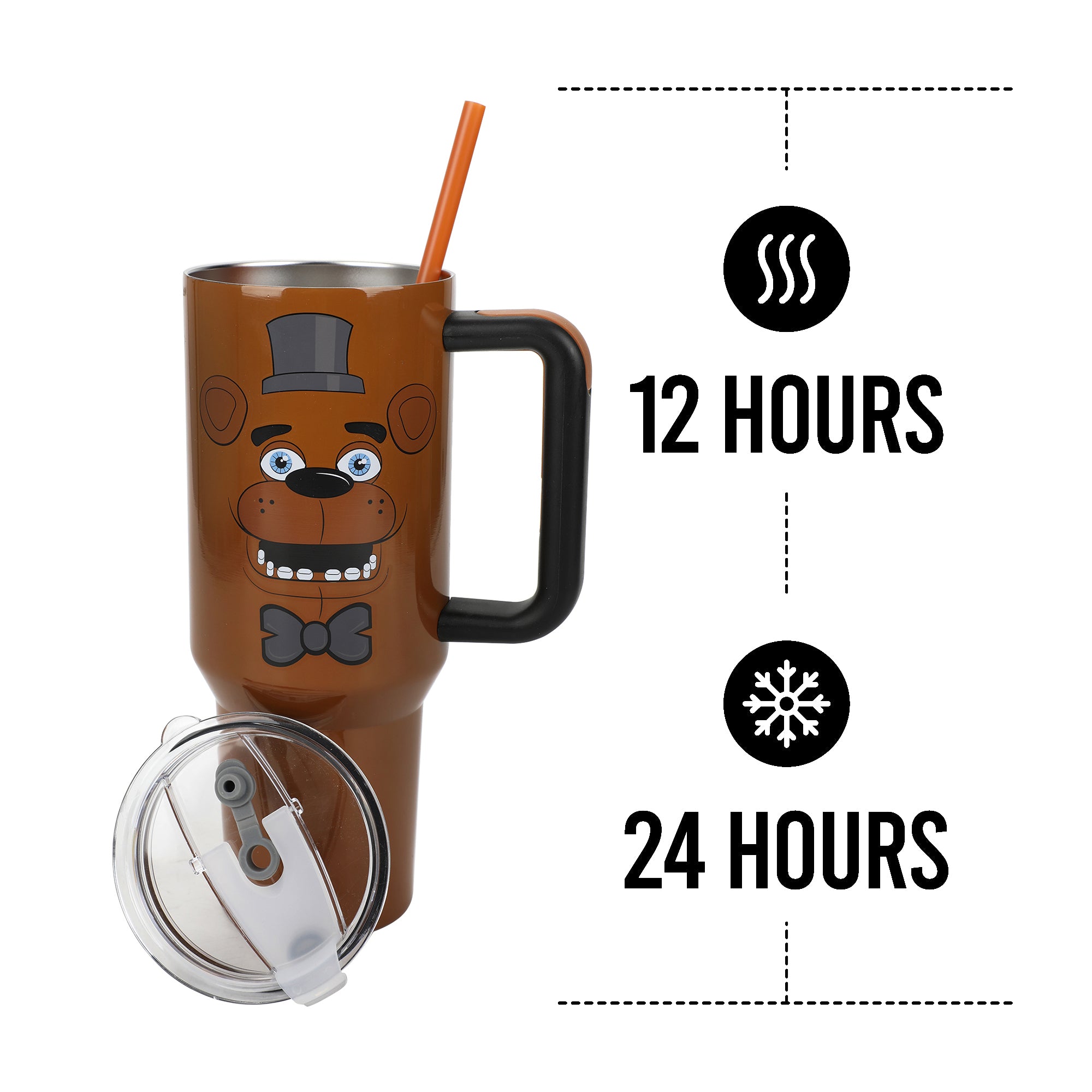 Five Nights at Freddy's Freddy Fazbear 40 Oz Stainless Steel Tumbler