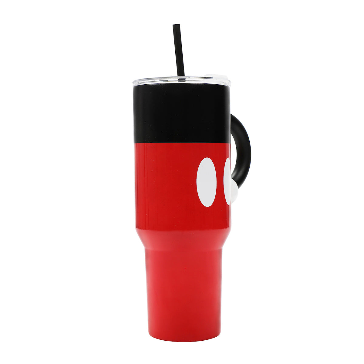 Disney Mickey Mouse Vacuum Insulated 40 Oz. Stainless Steel Tumbler with Sculpted Arm Handle Leak-Proof Lid & Straw for Travel or Home