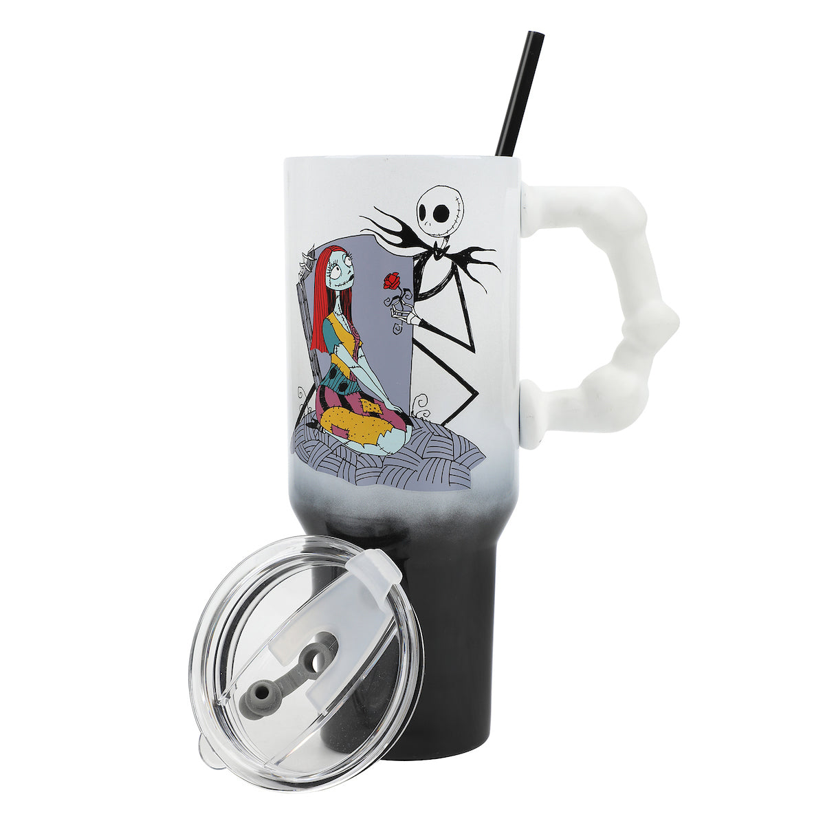 Nightmare Before Christmas Love You To Death 40 Oz Ombre Stainless Steel Tumbler With Handle