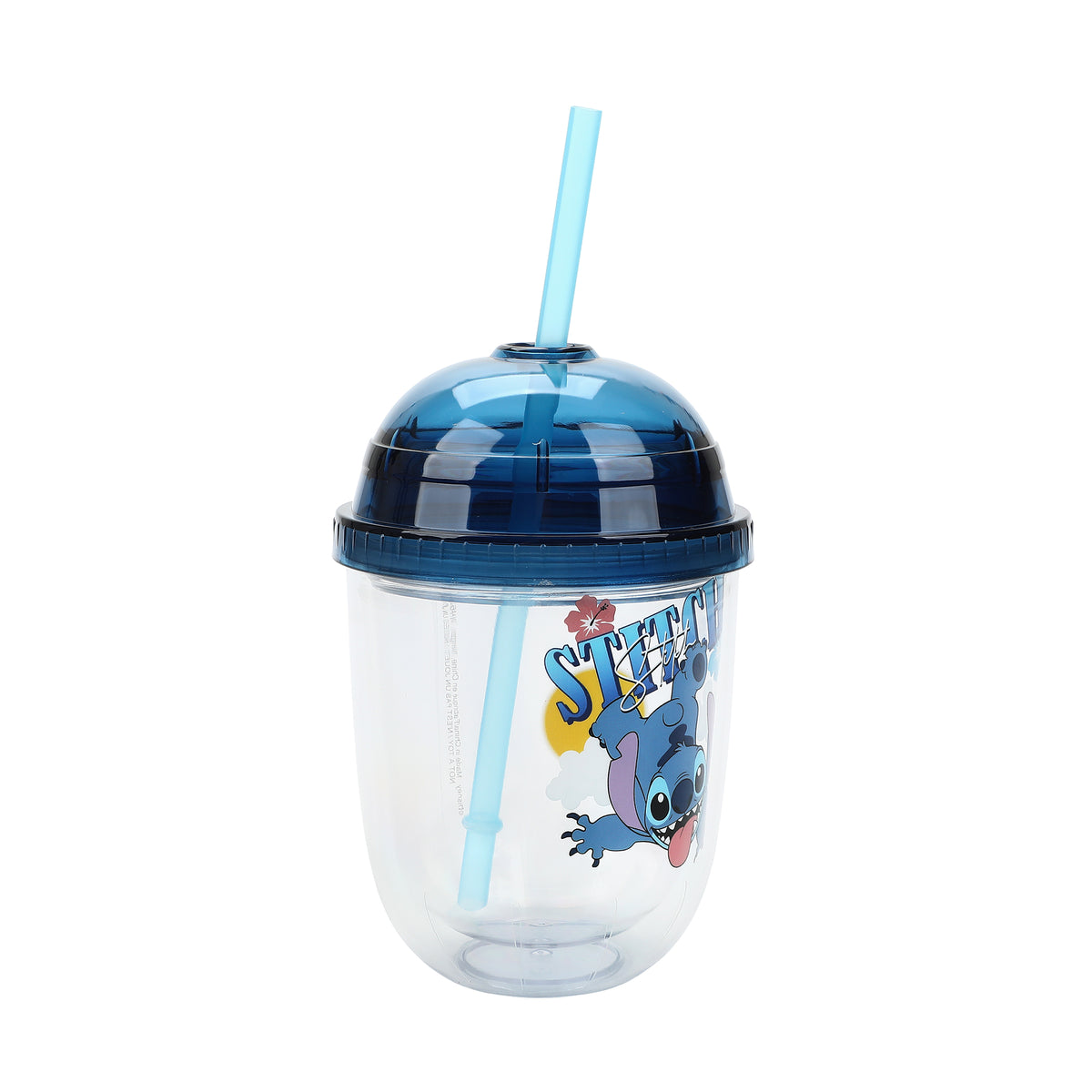 Disney Stitch With Palm Leaves 13 Oz Double Wall Plastic Cup