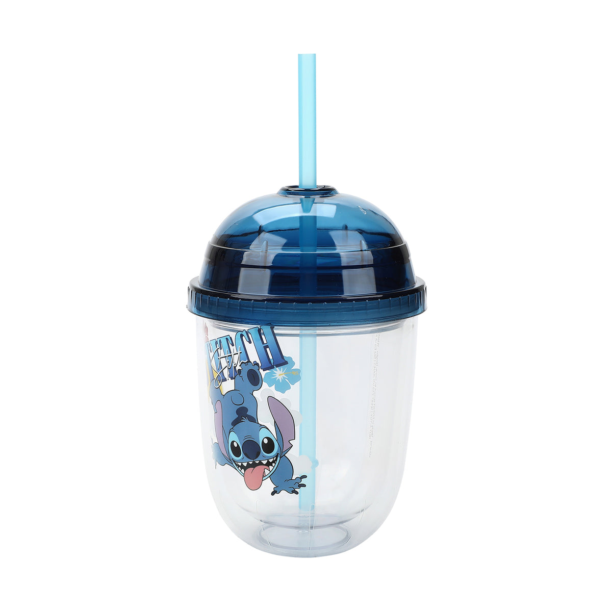 Disney Stitch With Palm Leaves 13 Oz Double Wall Plastic Cup