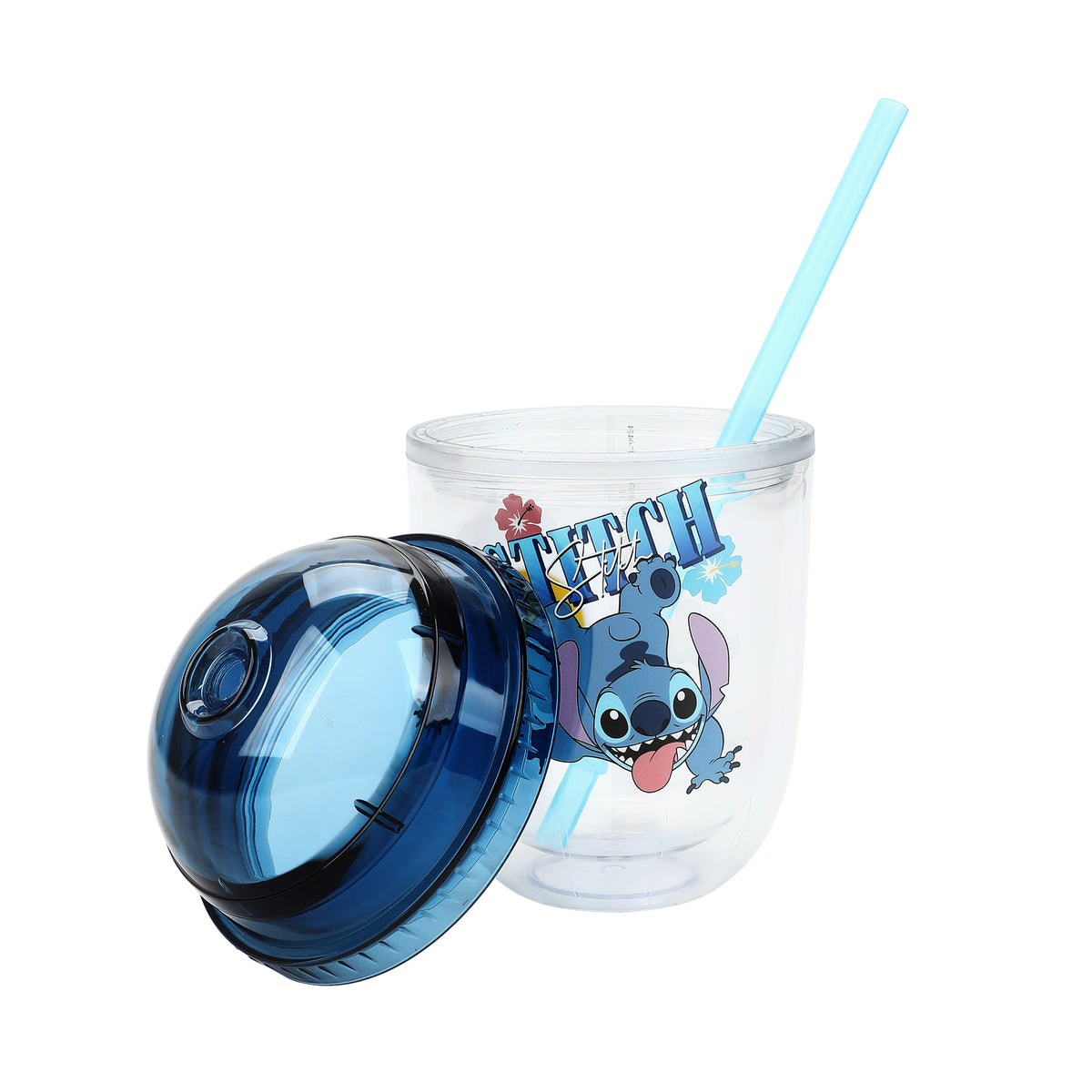 Disney Stitch With Palm Leaves 13 Oz Double Wall Plastic Cup