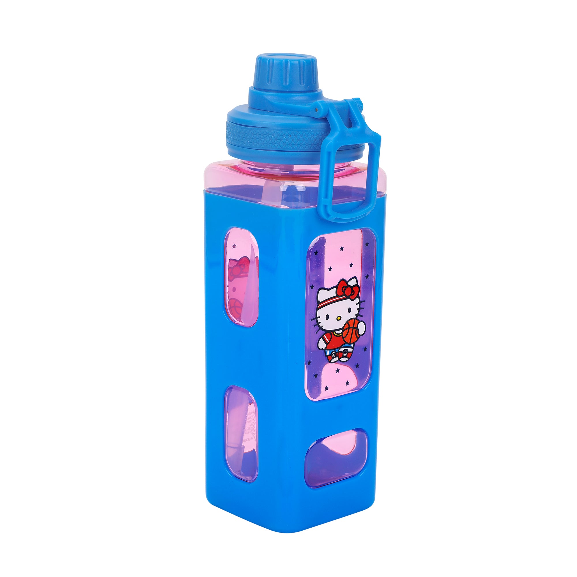 Hello Kitty Basketball 24 Oz Blue Plastic Water Bottle