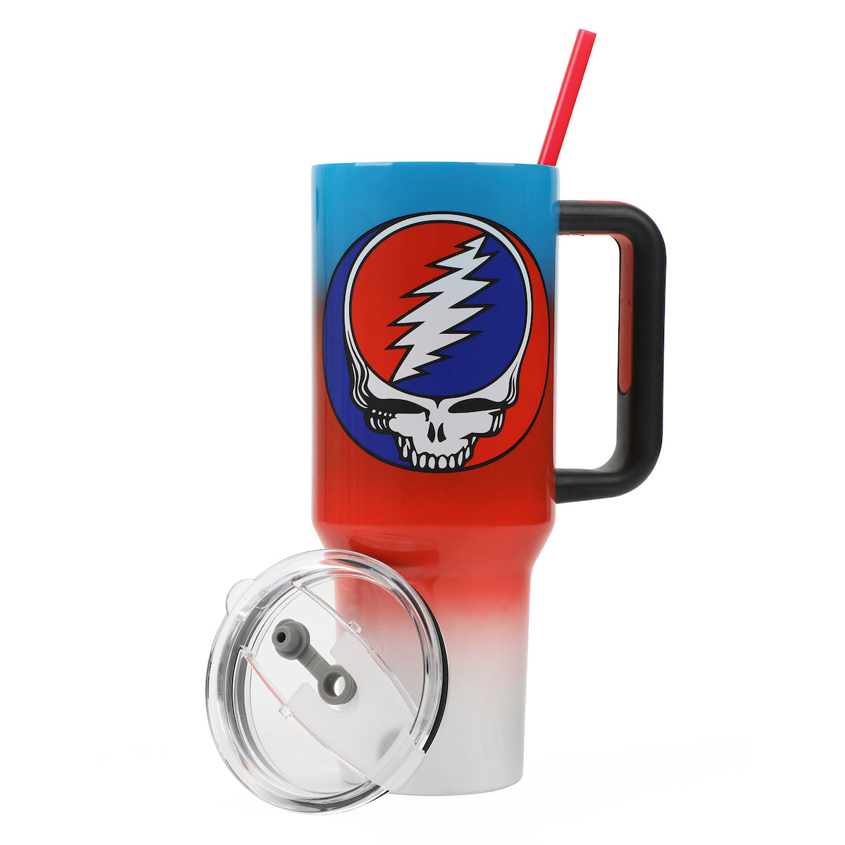 Grateful Dead Logo 40 Oz Ombre Stainless Steel Tumbler With Handle