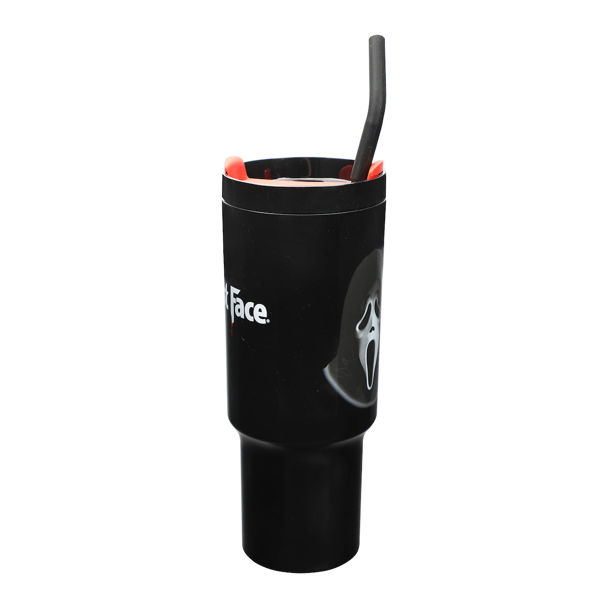 Ghost Face Character Head Black 44 Oz Plastic Tumbler
