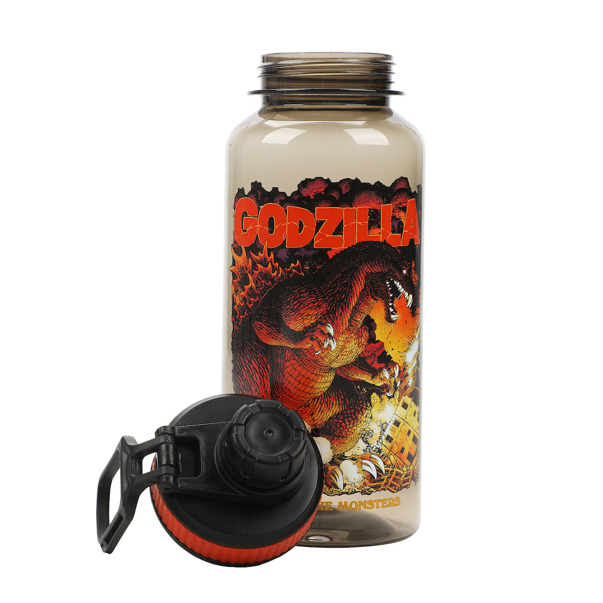 Godzilla King Of The Monsters 32 Oz Black Plastic Water Bottle