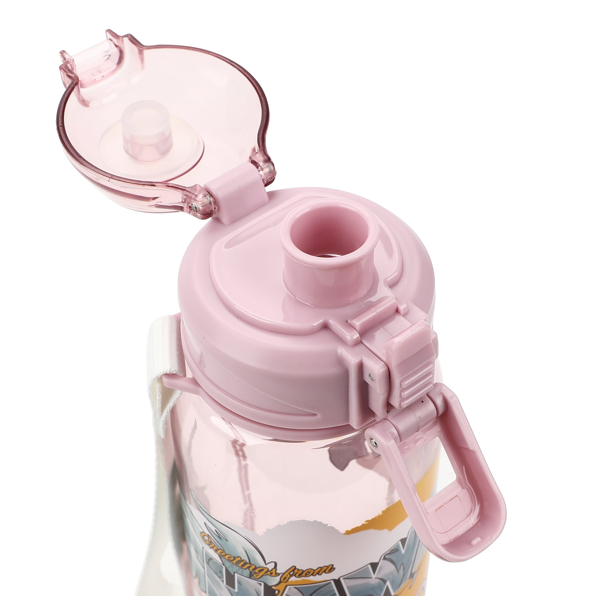 Disney Stitch Angel Greetings From Hawaii Clear Pink 35 Oz Plastic Water Bottle