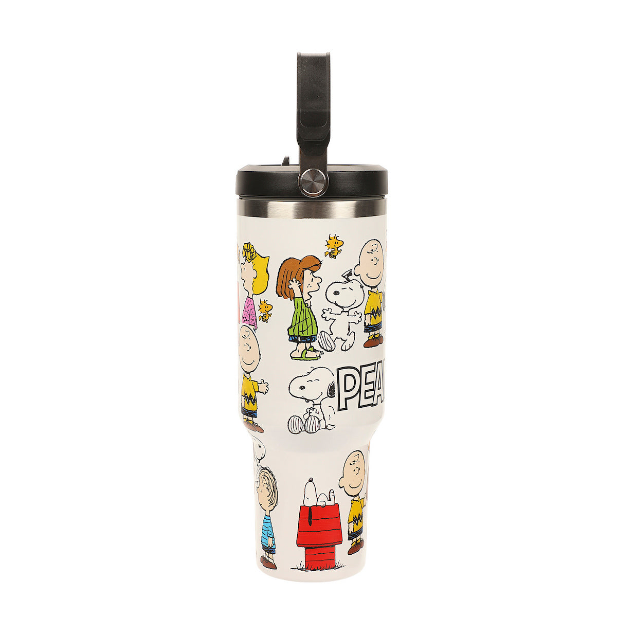 Peanuts All-Over Character Print White 40 Oz Stainless Steel Water Bottle
