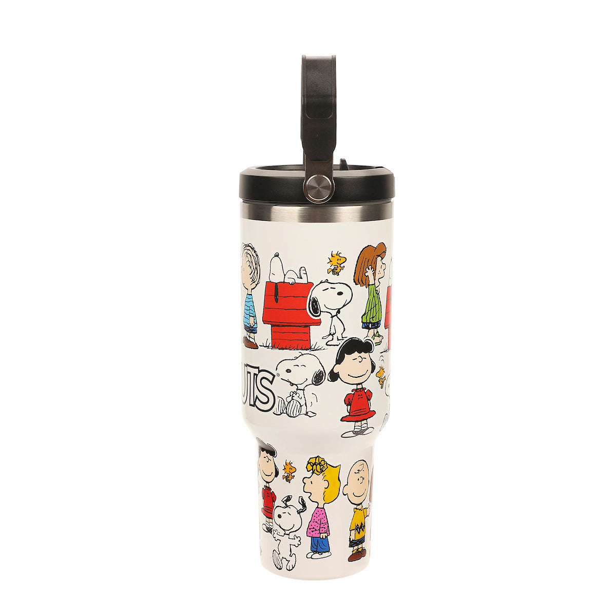 Peanuts All-Over Character Print White 40 Oz Stainless Steel Water Bottle