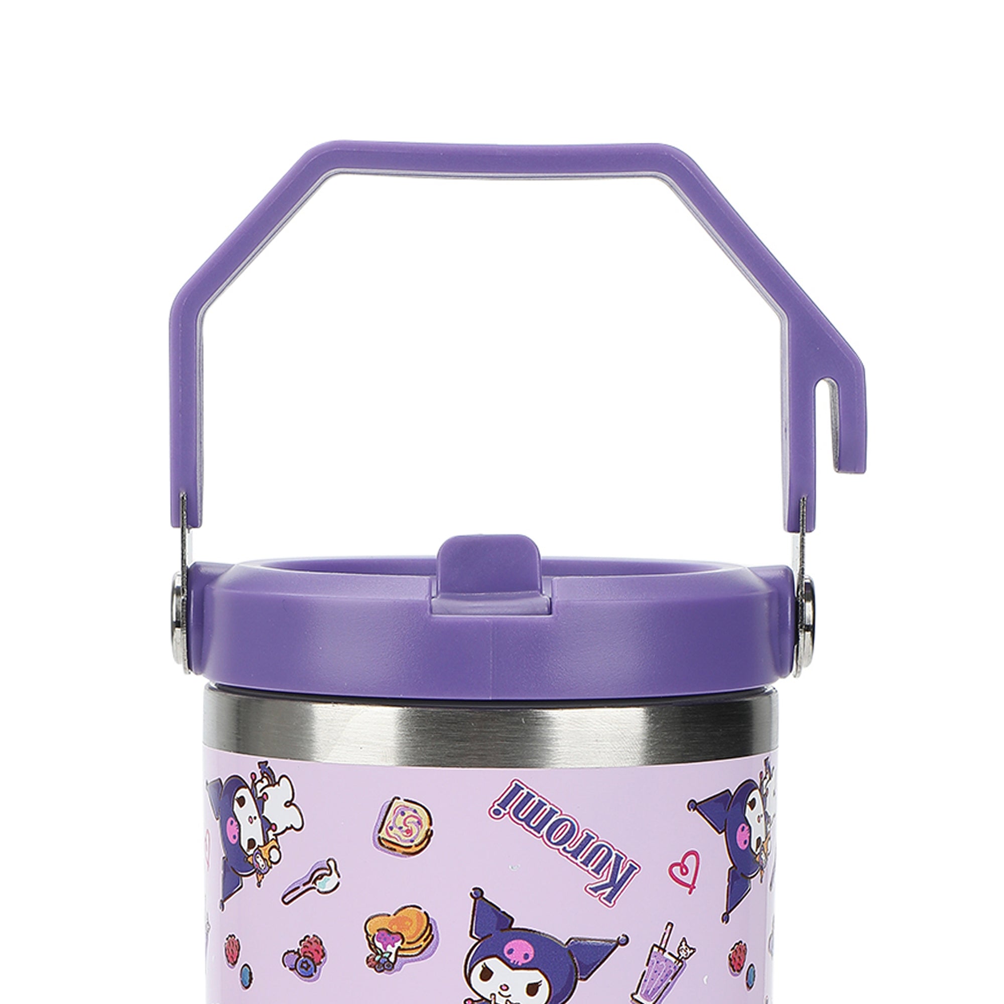 Kuromi Purple All-Over Print 40 Oz Stainless Steel Tumbler With Handle