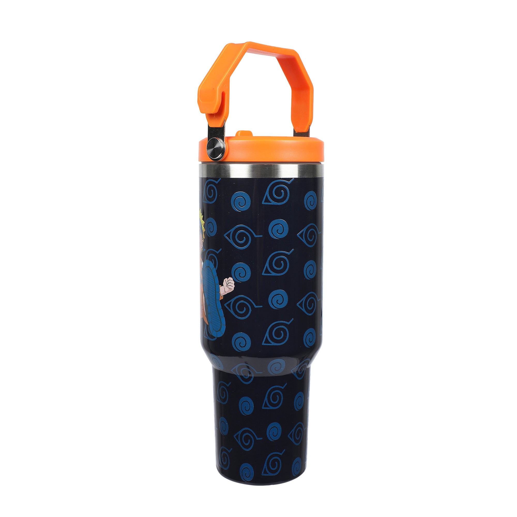 Naruto Character & Icons 40 Oz Black Stainless Steel Water Bottle