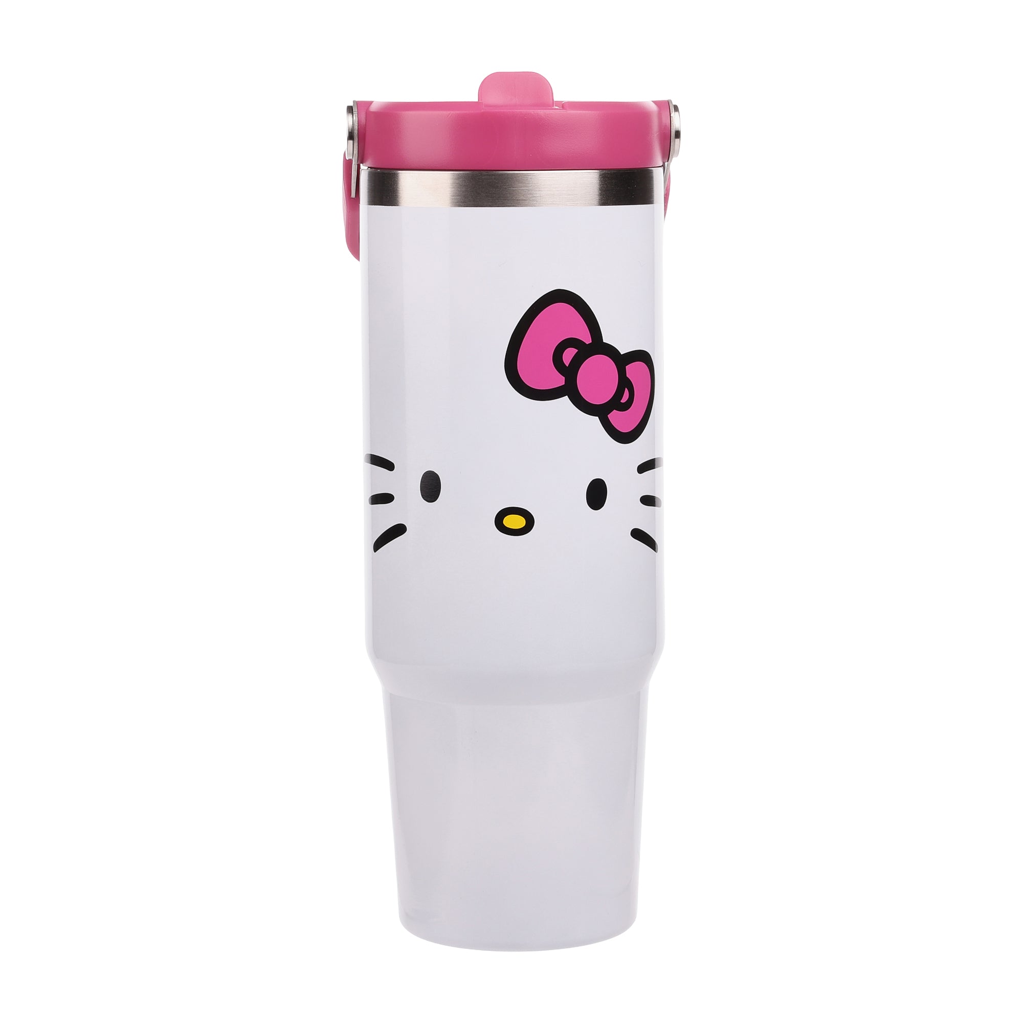 Hello Kitty Big Face 30 Oz White Stainless Steel Water Bottle
