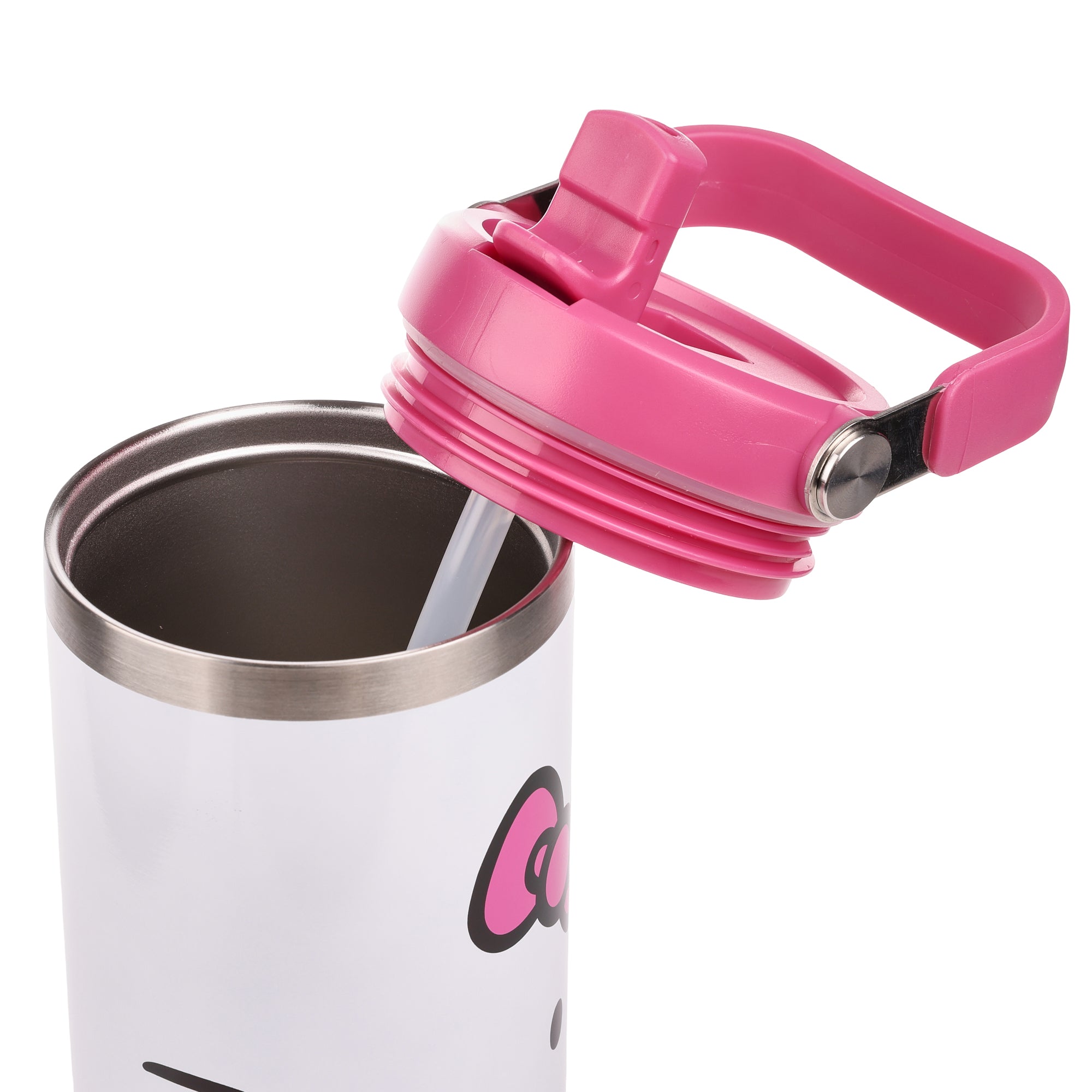 Hello Kitty Big Face 30 Oz White Stainless Steel Water Bottle