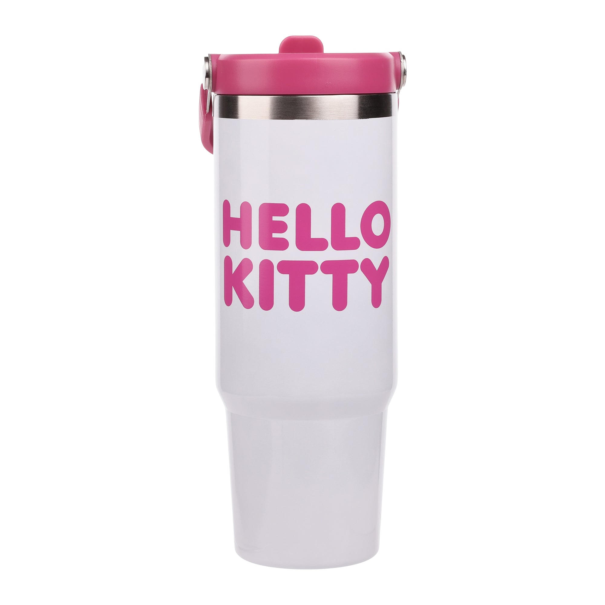 Hello Kitty Big Face 30 Oz White Stainless Steel Water Bottle