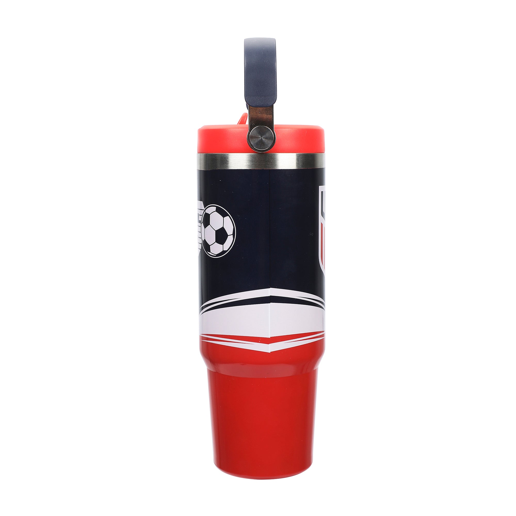 US Soccer Logo Tribal Crest 30 Oz Black Stainless Steel Water Bottle