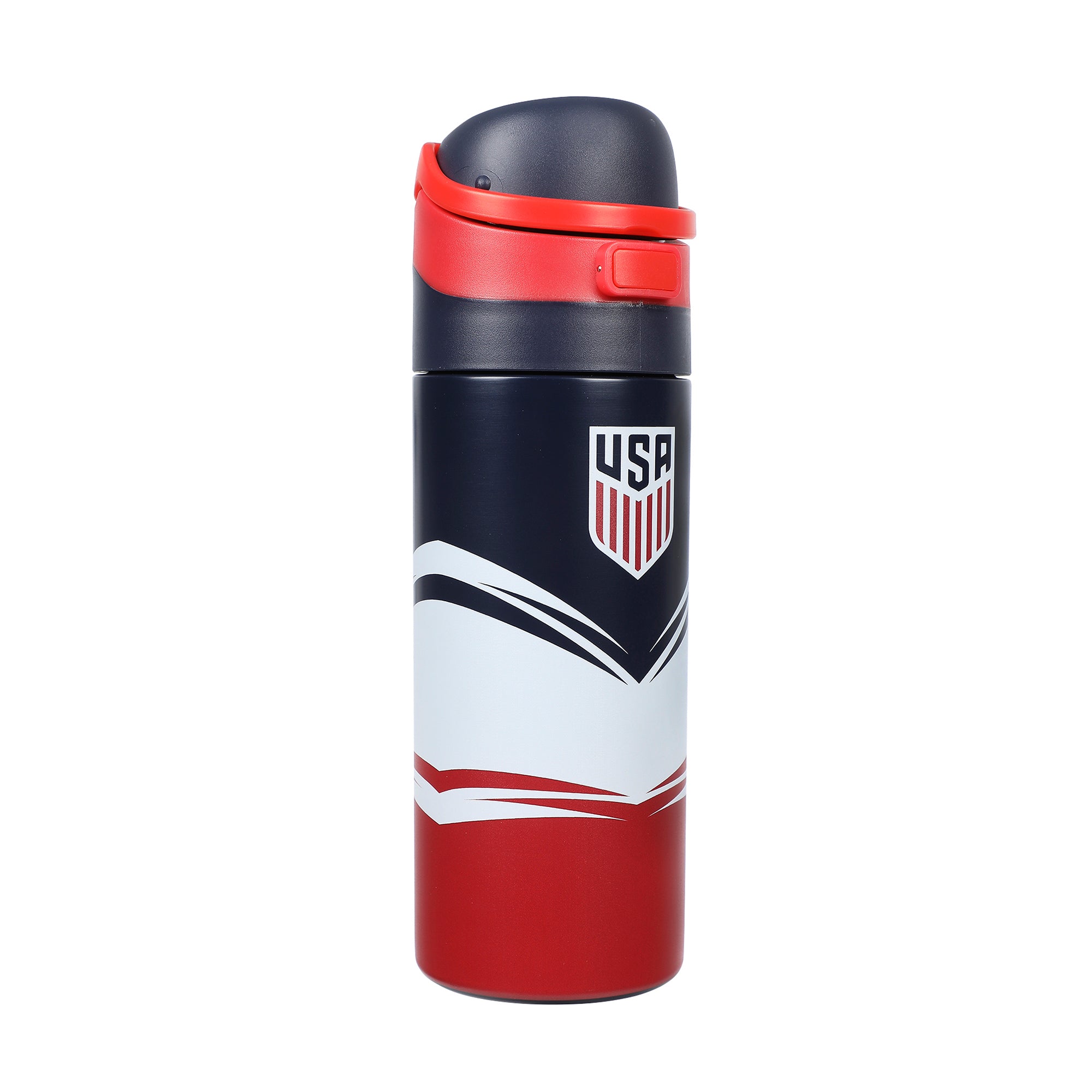 US Soccer Logo Tribal Crest 24 Oz Blue Stainless Steel Water Bottle