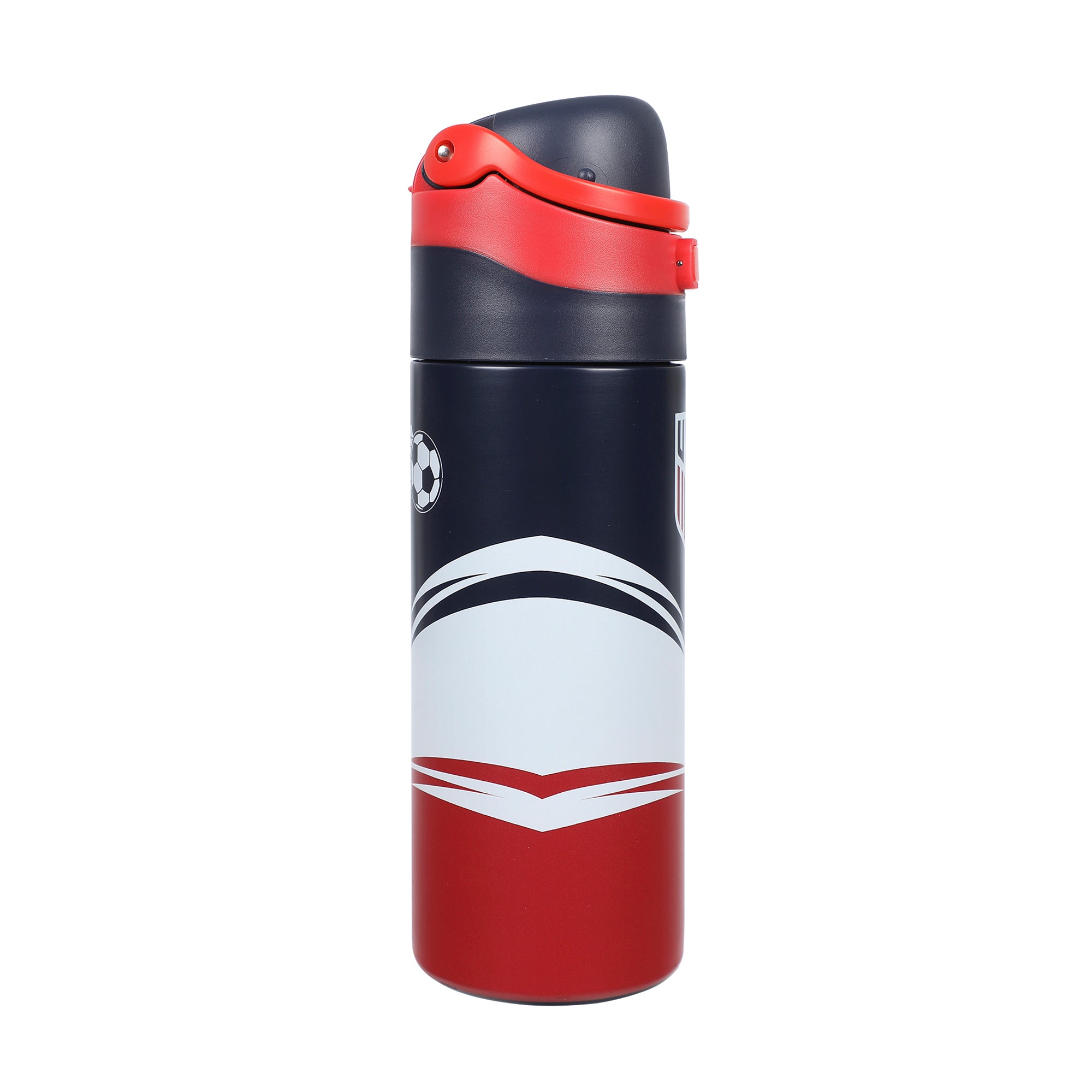 US Soccer Logo Tribal Crest 24 Oz Blue Stainless Steel Water Bottle