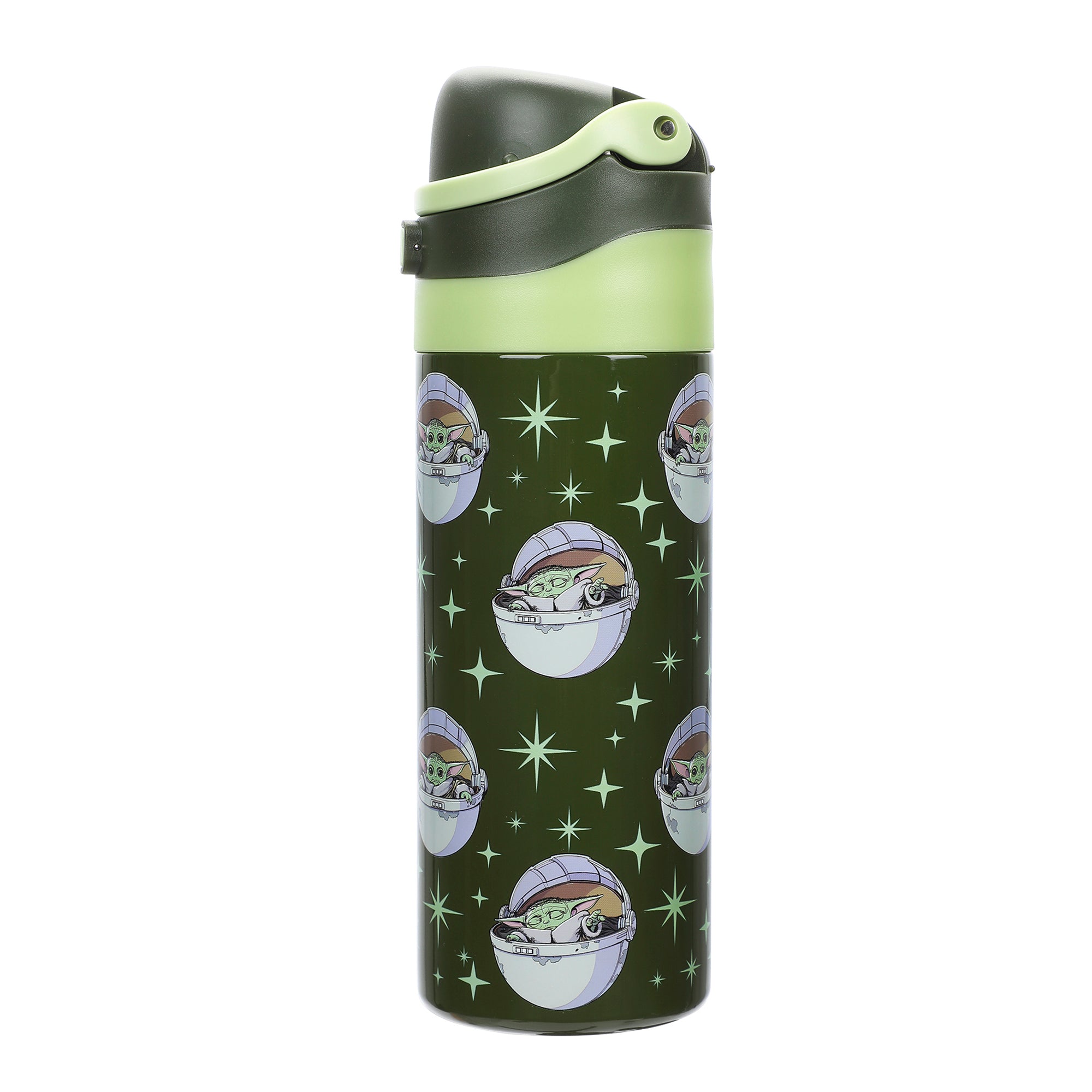 The Mandalorian and Grogu 24 Oz. Stainless Steel Tumbler With Flip-Top Lid