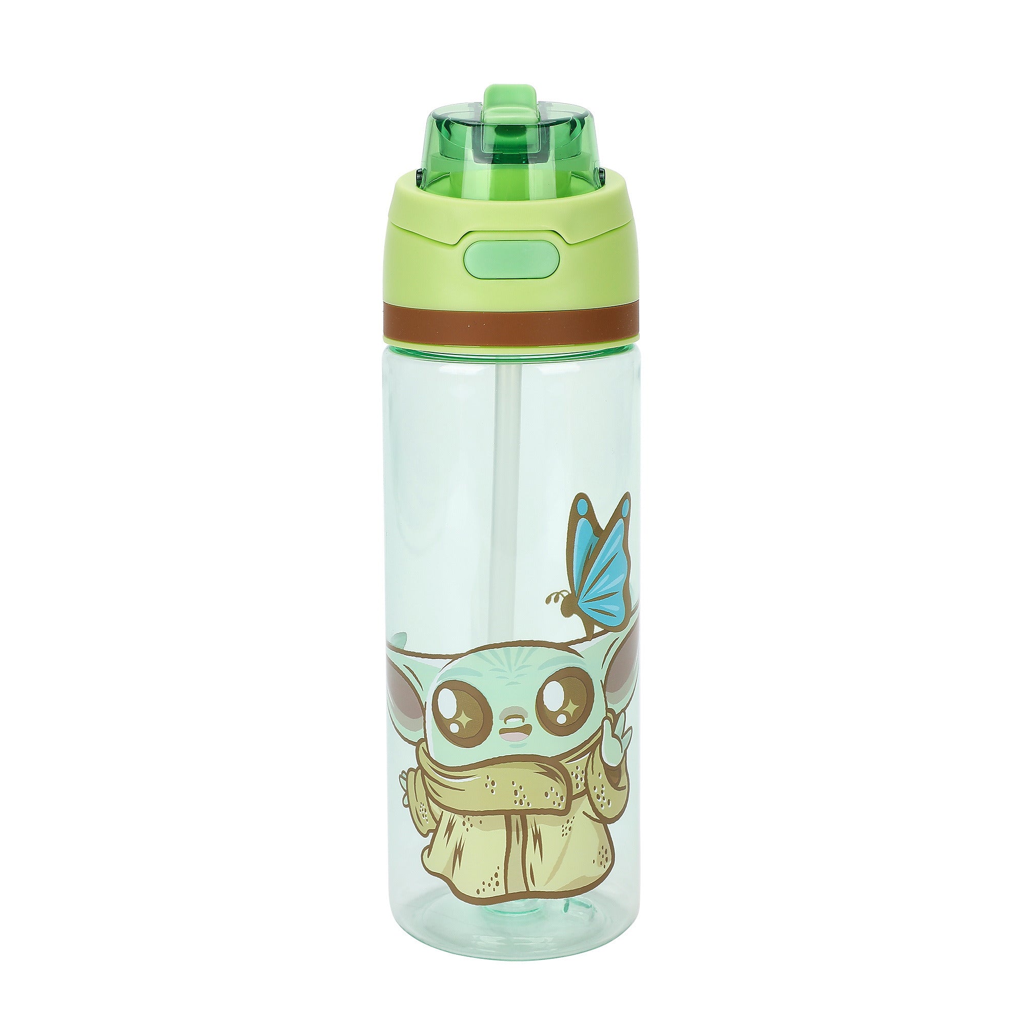 The Mandalorian Baby Grogu 24 oz Plastic Water Bottle On-the-Go Hydration