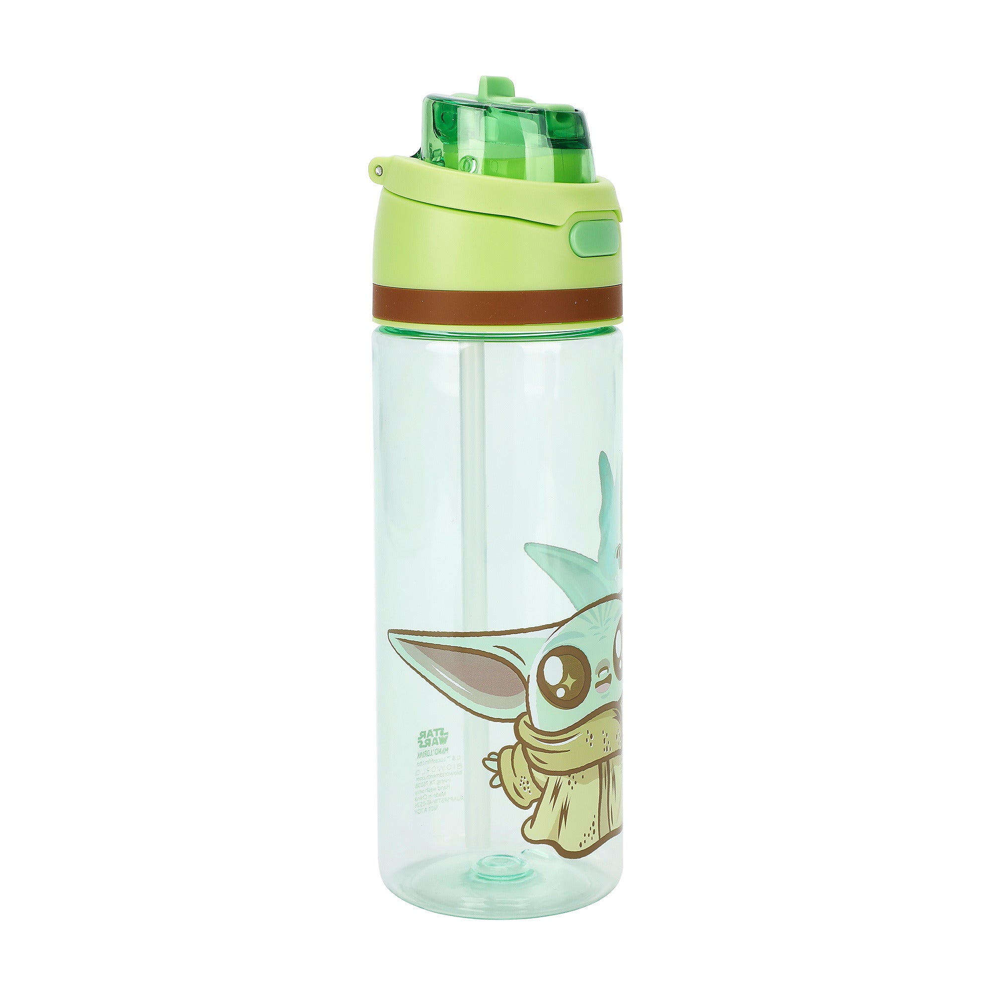 The Mandalorian Baby Grogu 24 oz Plastic Water Bottle On-the-Go Hydration
