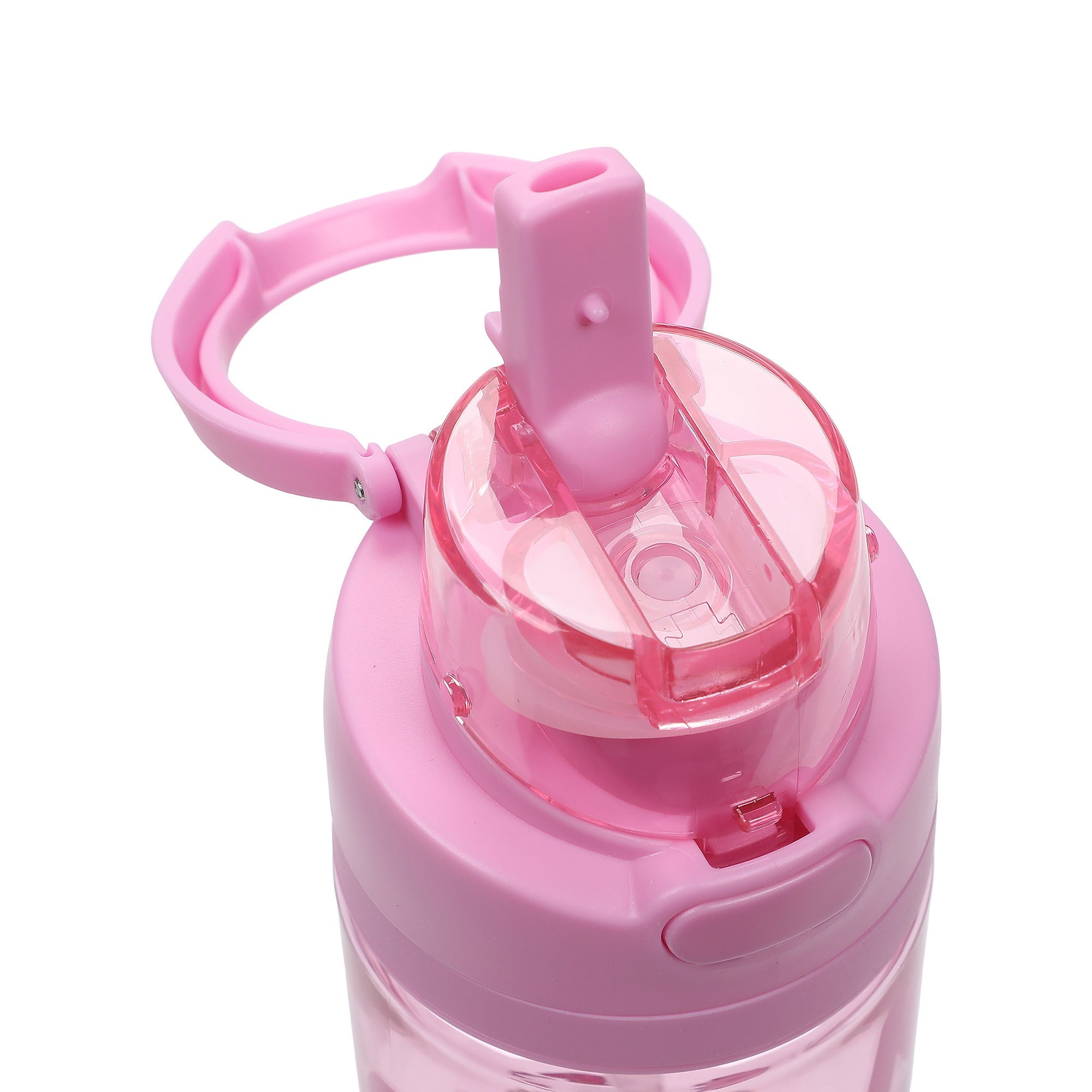 Hello Kitty Mushrooms & Milkshake Pink 24 Oz Plastic Water Bottle With Dual Spout Lid