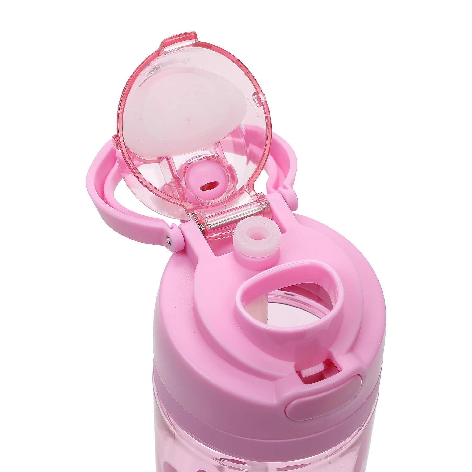Hello Kitty Mushrooms & Milkshake Pink 24 Oz Plastic Water Bottle With Dual Spout Lid