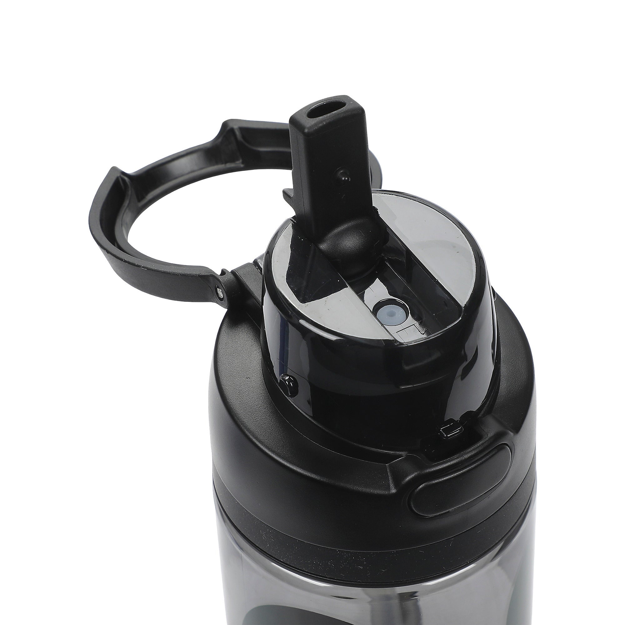 Mickey Mouse Classic Mickey Face Black 24 Oz Plastic Water Bottle With Dual Spout Lid