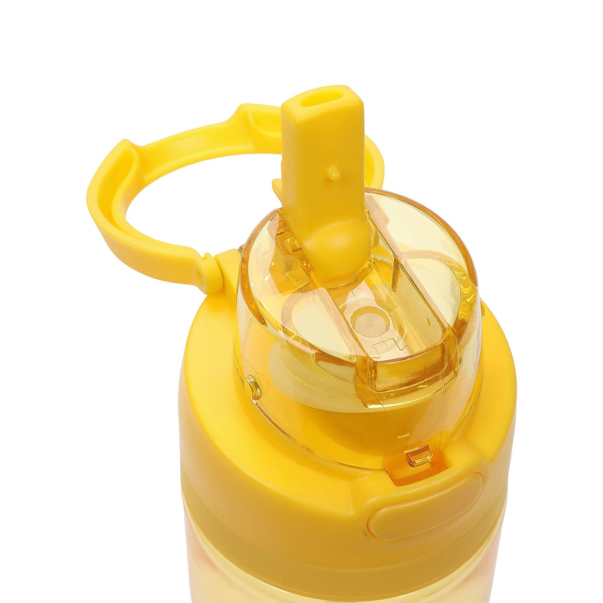 Peanuts Snoopy Dog House Yellow 24 Oz Plastic Water Bottle With Dual Spout Lid