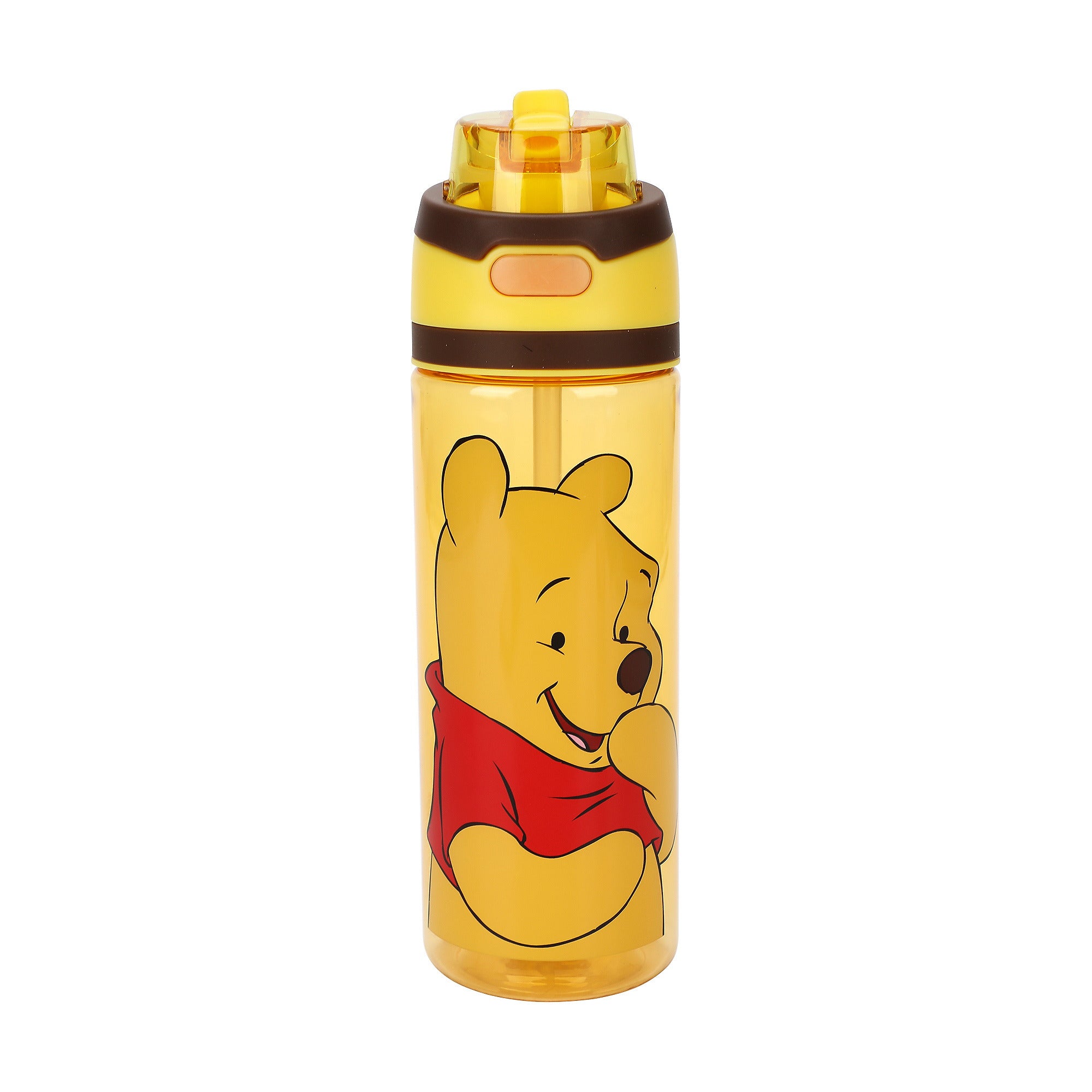 Winnie The Pooh Character Print 24 oz Plastic Water Bottle for School and Everyday Hydration