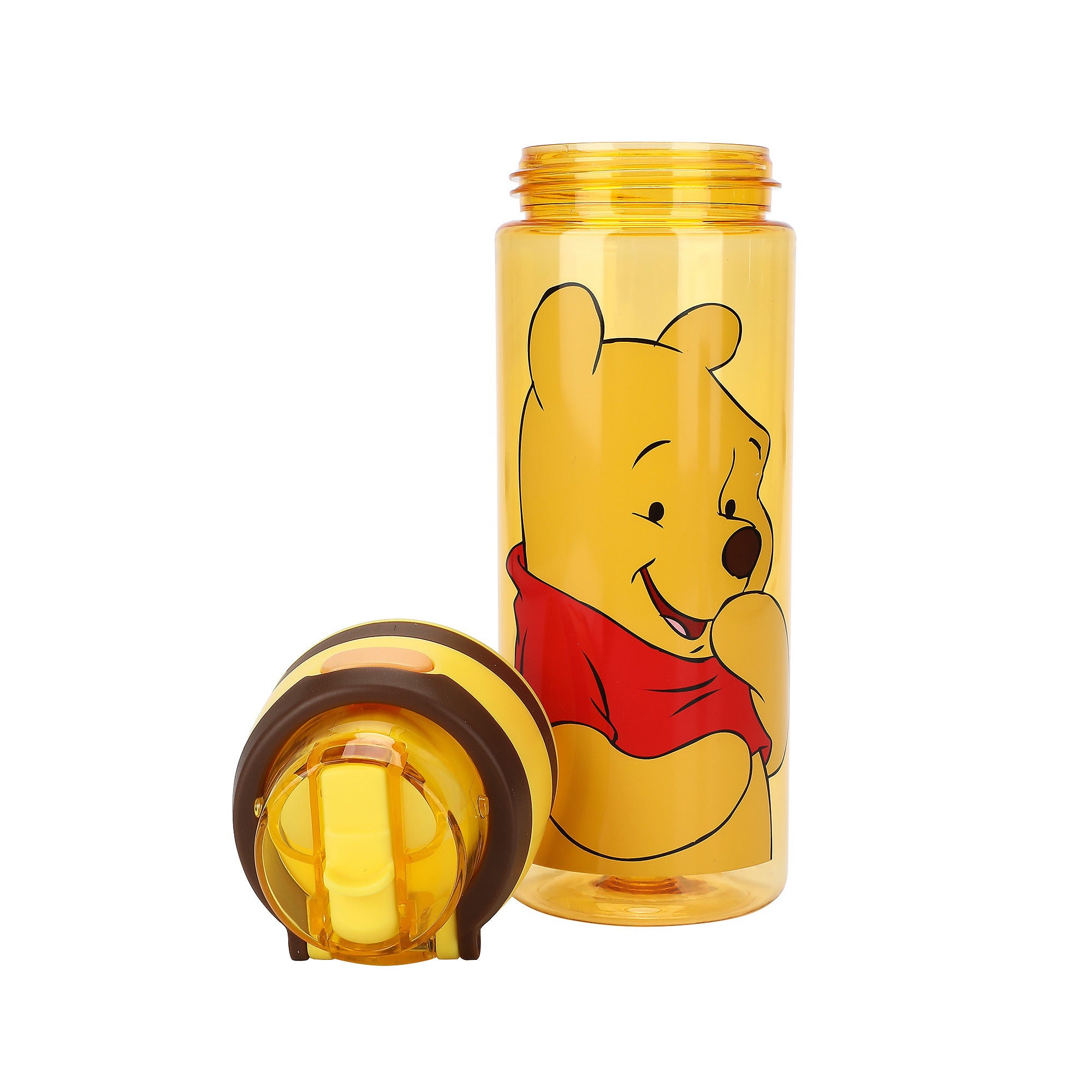 Winnie The Pooh Character Print 24 oz Plastic Water Bottle for School and Everyday Hydration