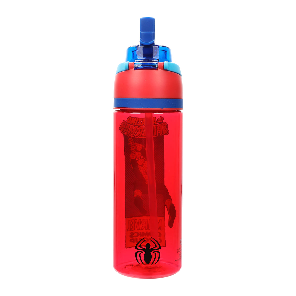 Spider-Man Classic The Amazing Spider-Man Red 24 Oz Plastic Water Bottle With Dual Spout Lid