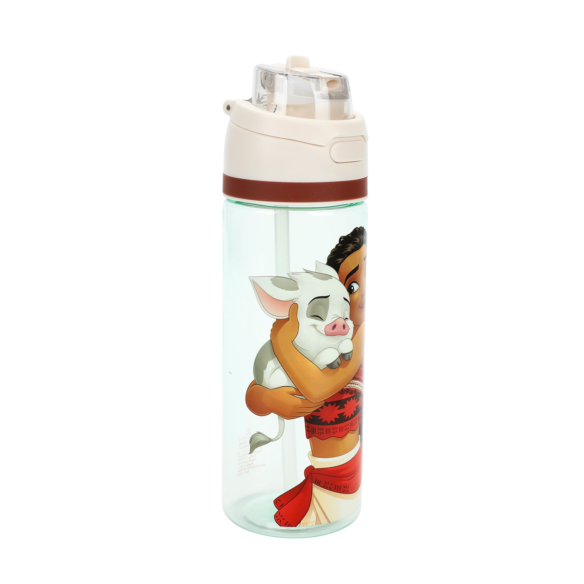 Moana & Pua Blue 24 Oz Plastic Water Bottle With Dual Spout Lid