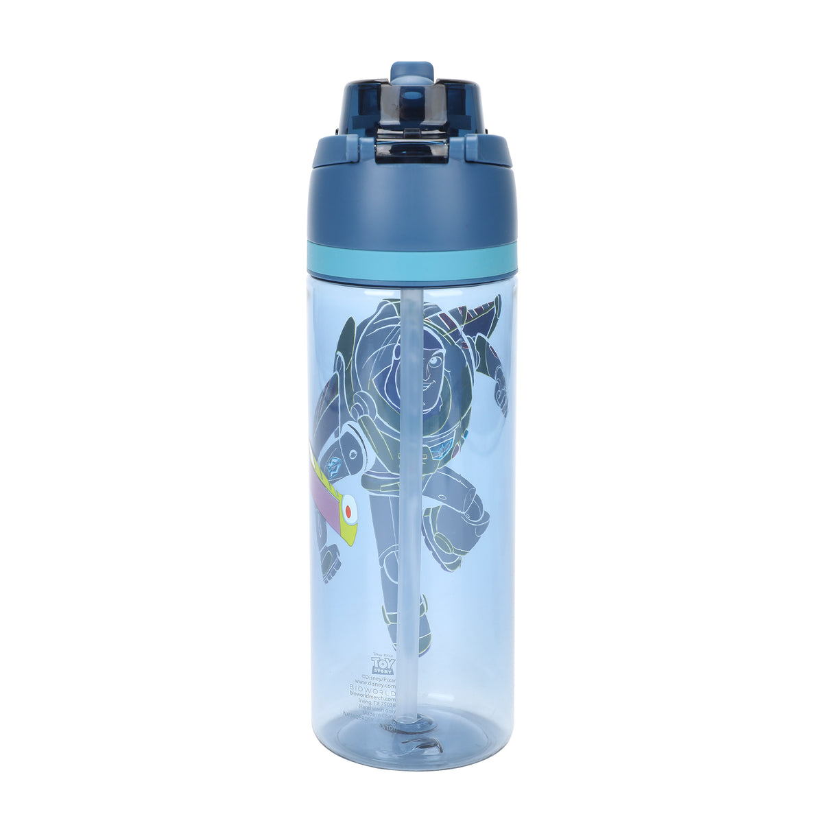 Toy Story Buzz Lightyear Plastic Water Bottle, Navy Blue, 24 oz