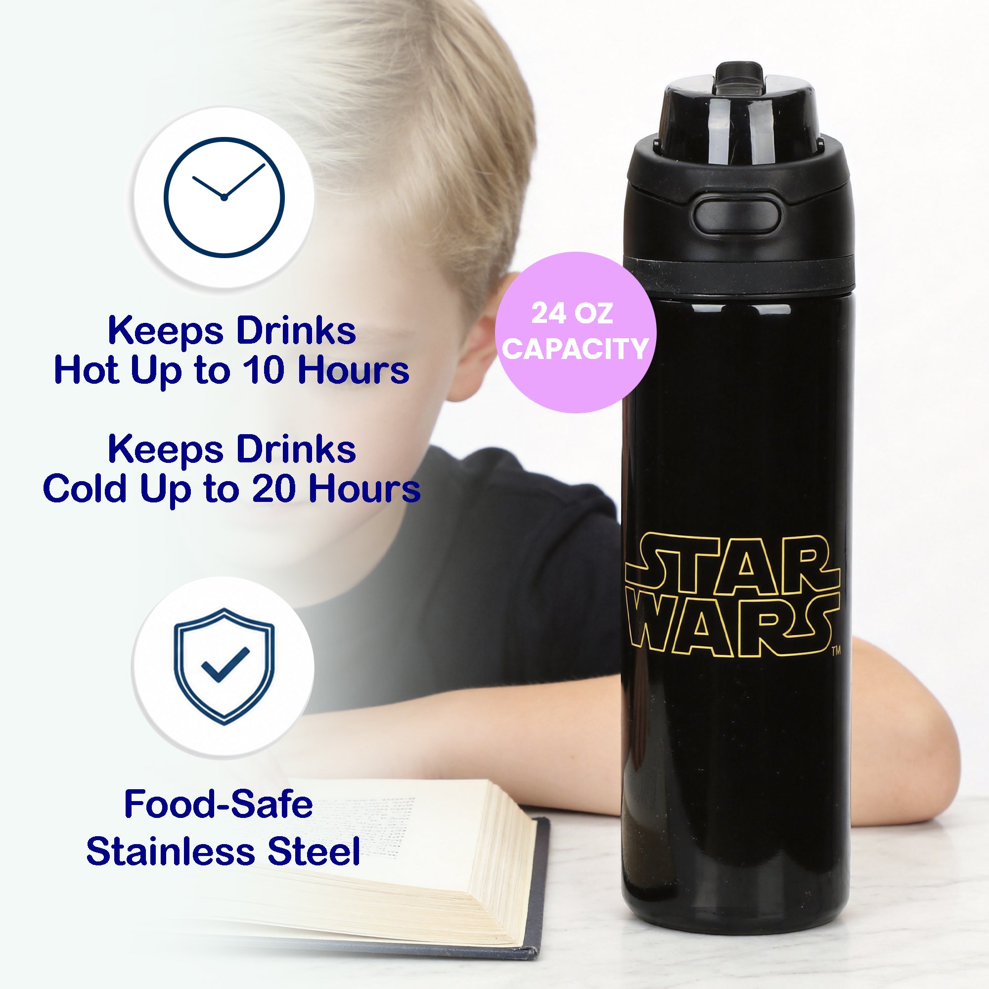 Star Wars Episode IV Water Bottle with 24 oz Stainless Steel