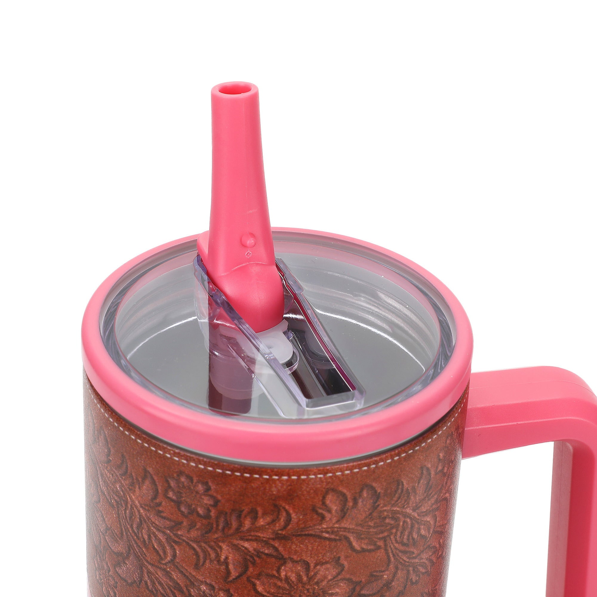 Wrangler Pink & Gold Western Pattern 40 Oz Stainless Steel Water Bottle