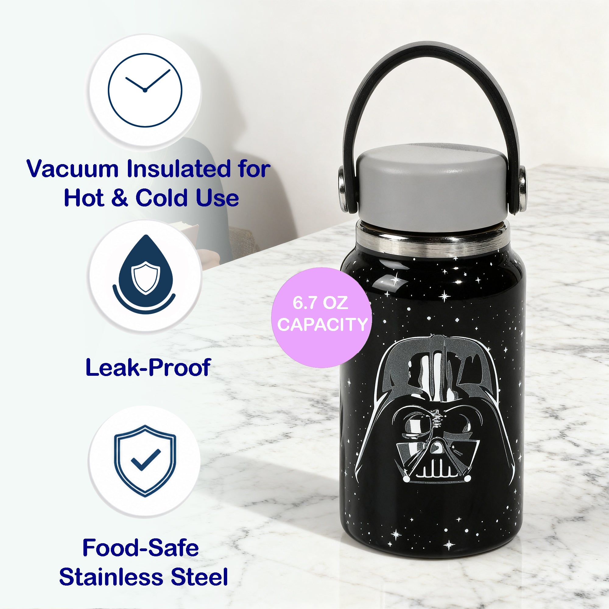 Star Wars Darth Vader 7oz Mini Stainless Steel Water Bottle