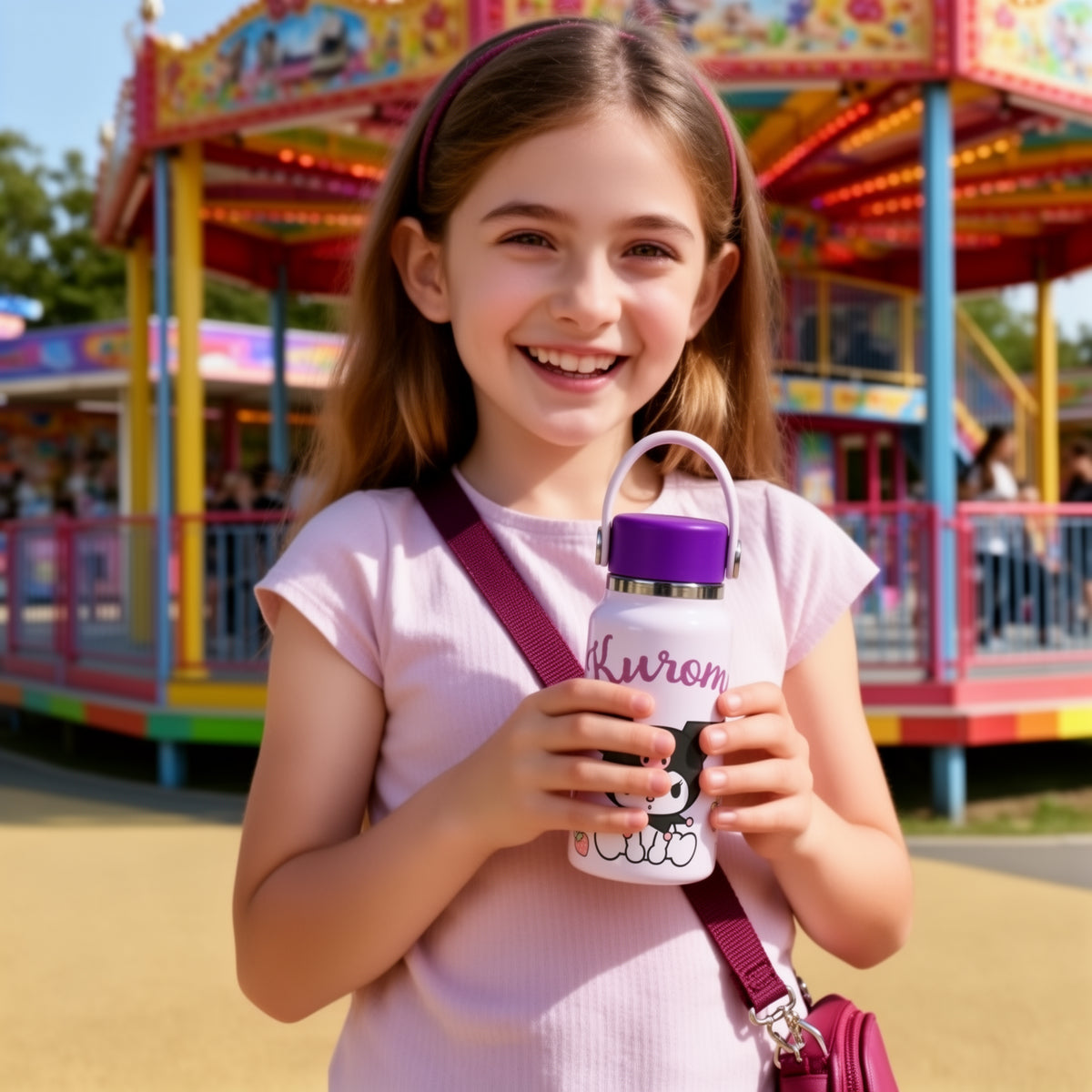 Kuromi Character 7 oz Mini Vacuum Stainless Steel Water Bottle