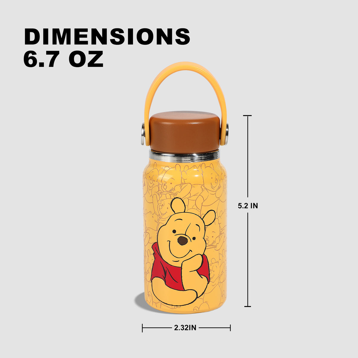 Winnie The Pooh AOP Mini Hydra 7oz Stainless Steel Water Bottle