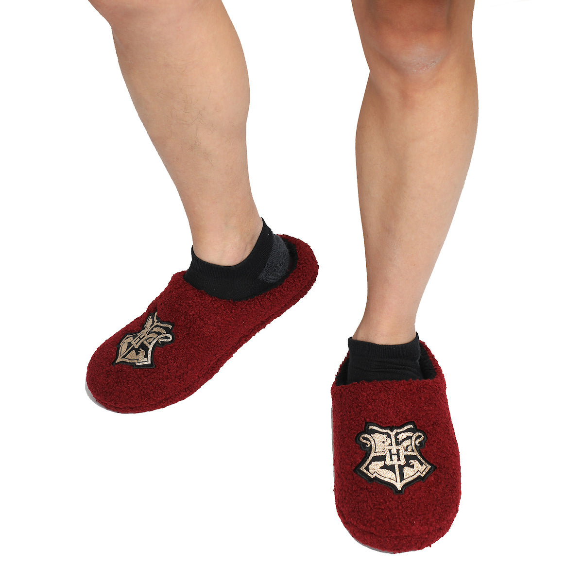Harry Potter Hogwarts Crest Adult Red Scuff  Slippers