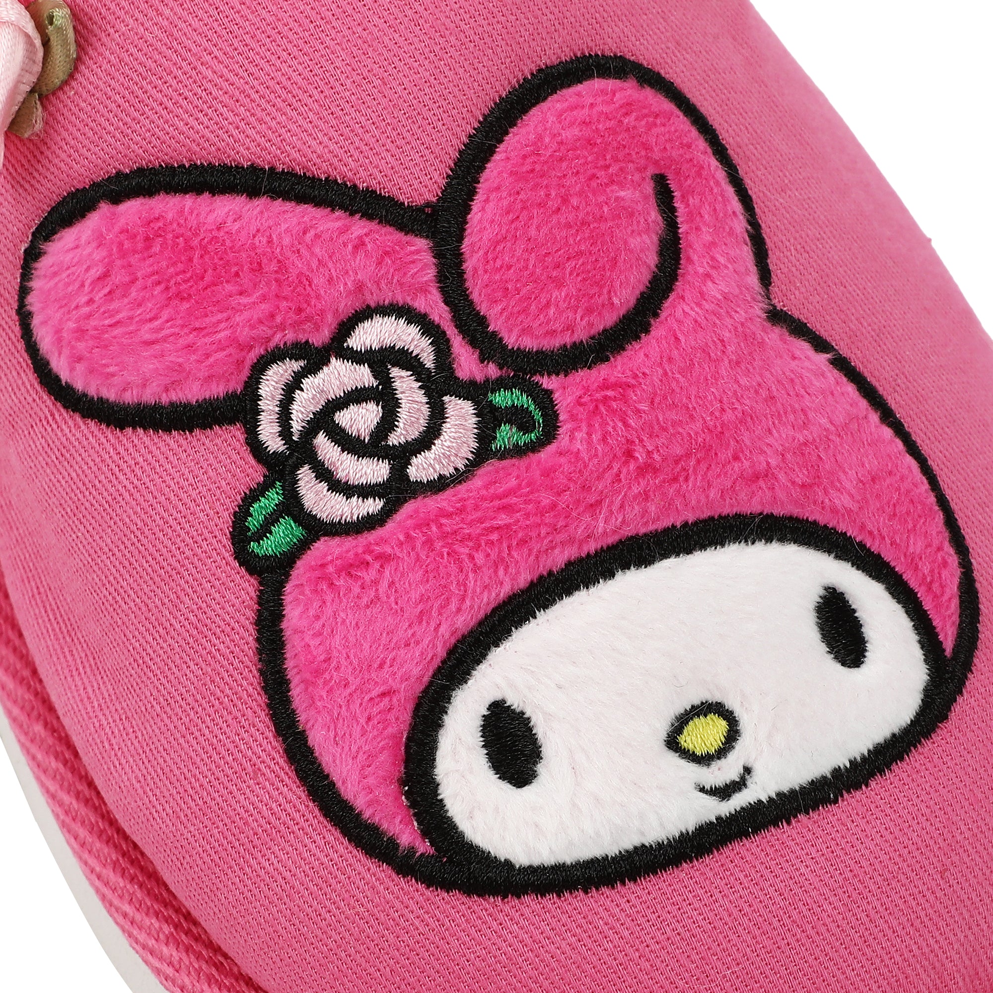 My Melody Character & Roses Women's Pink Denim Mules
