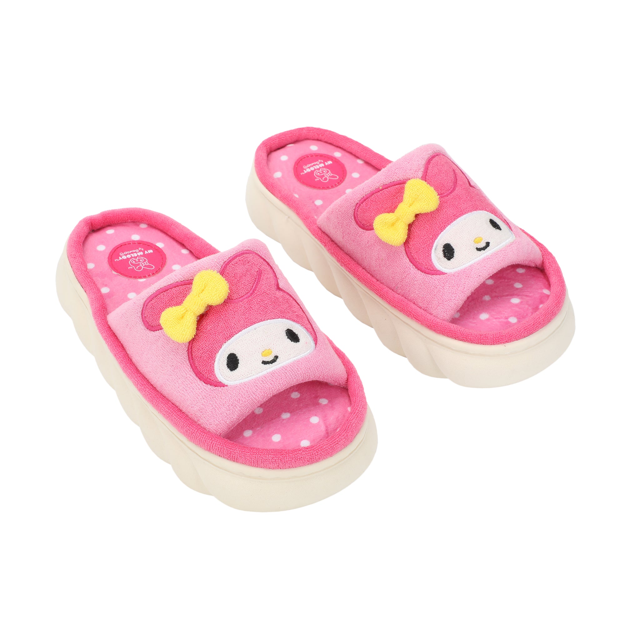 My Melody 3D Character Face Art Women's Pink Open-Toed Slide Slippers