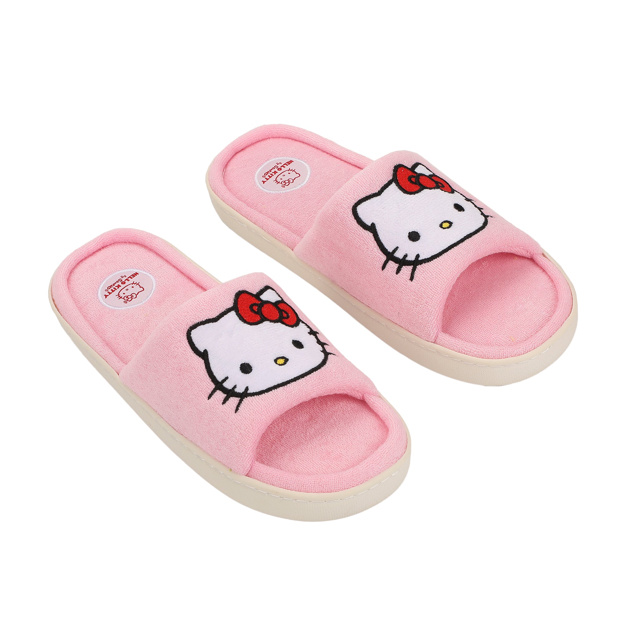 Hello Kitty Character Head Patch Women's Open Toe Slipper