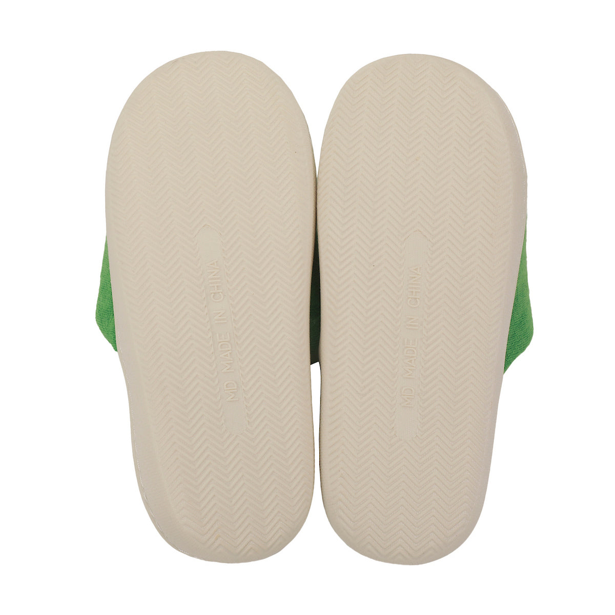 Keroppi Character Head Patch Women's Green Open Toed Slipper