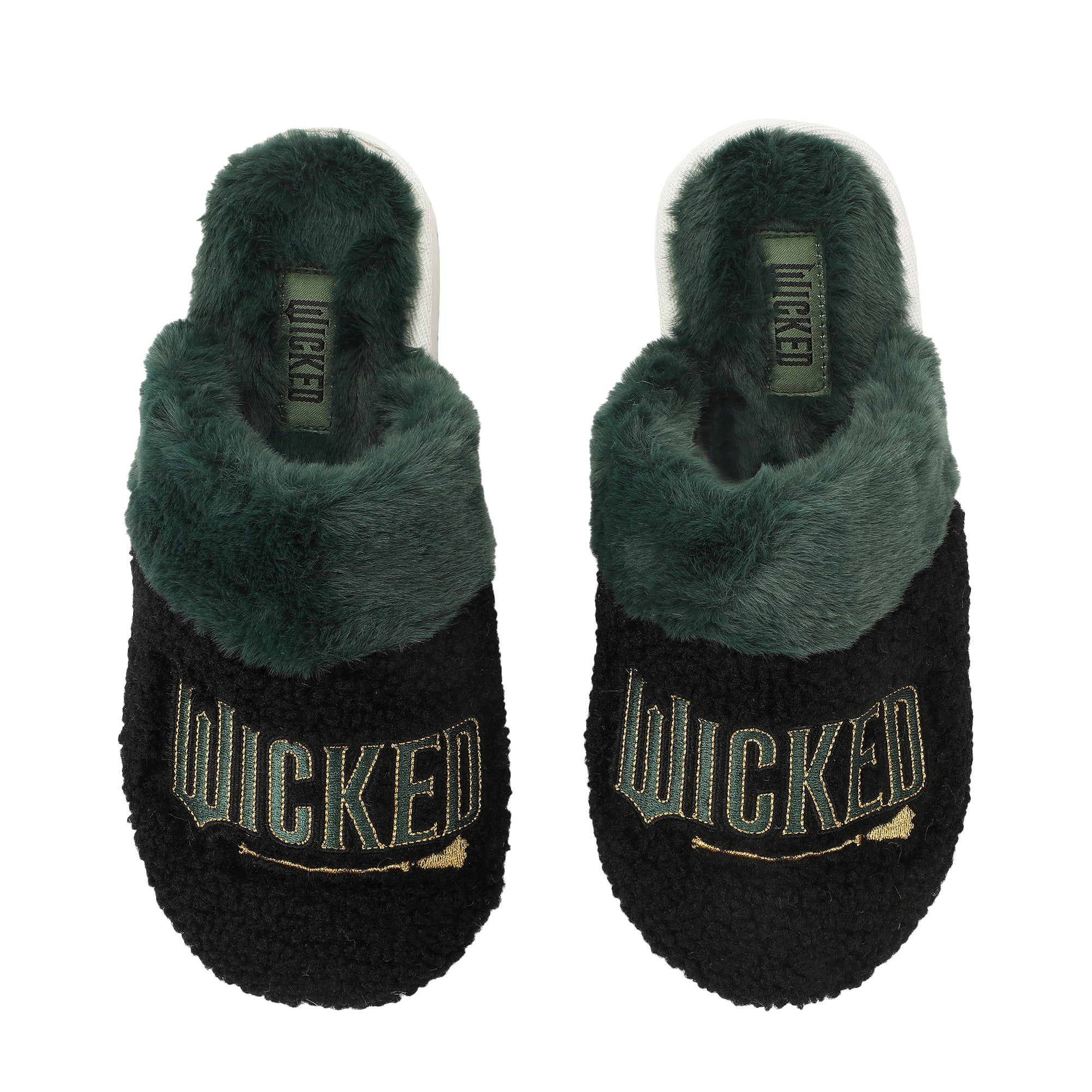 Wicked Part 2 Logo Women’s Green & Black Open-Toed Slippers