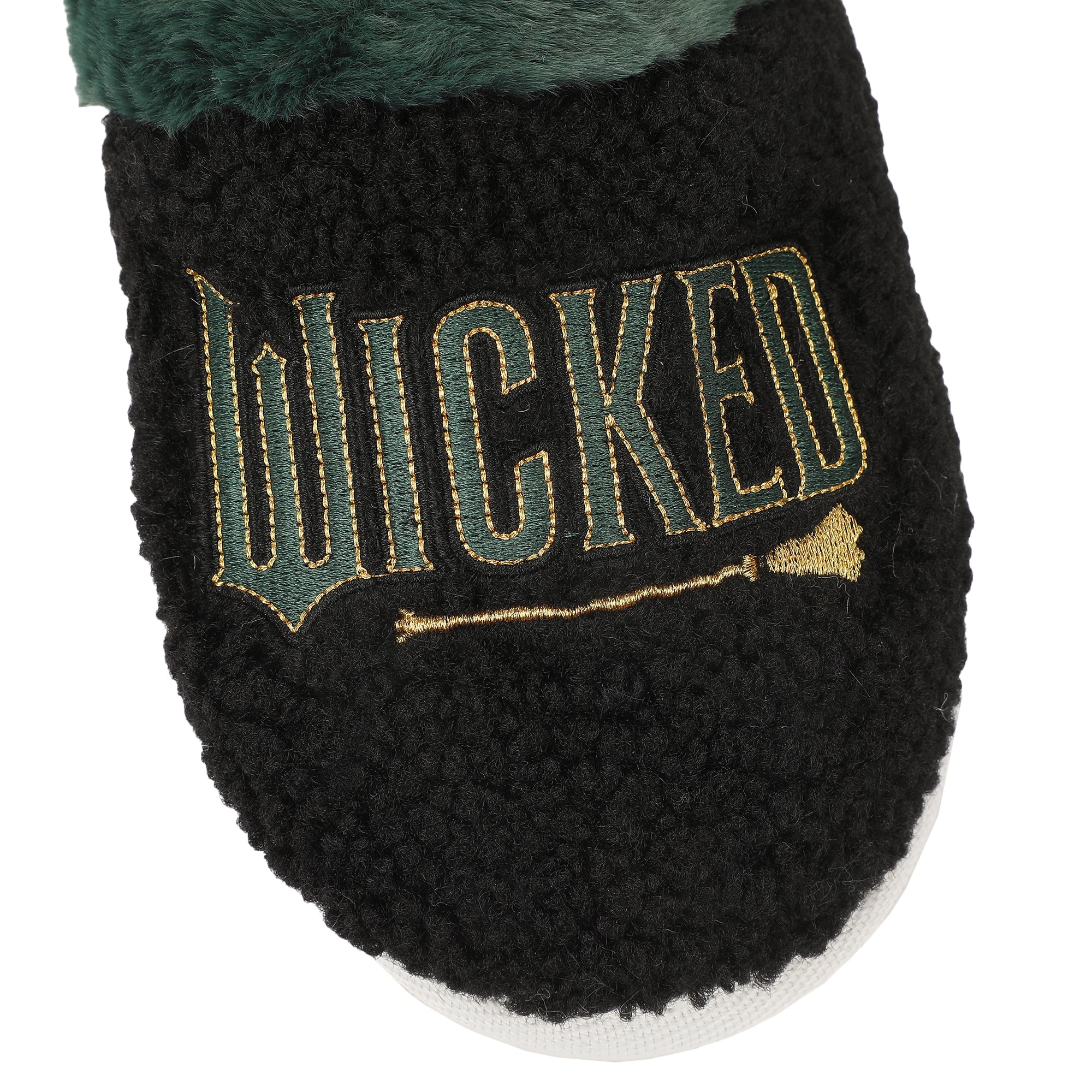 Wicked Part 2 Logo Women's Green & Black Open-Toed Slippers