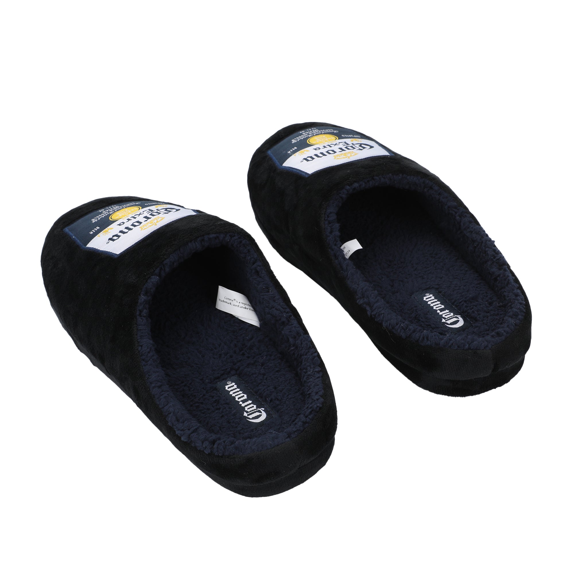 Corona Beer Labels Men's Black Scuff Slippers