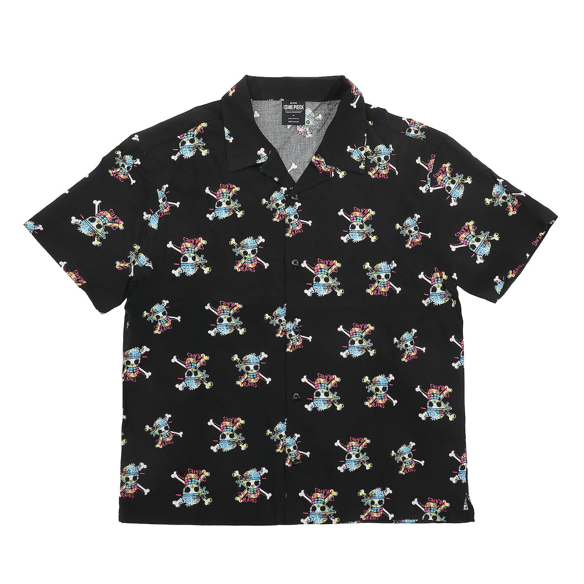 One Piece (Manga) All-Over Print Men's Collared Button-Up Short Sleeve Shirt