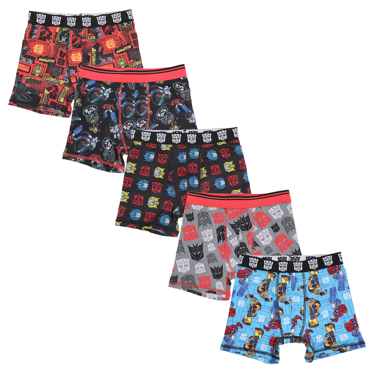Transformers All-Over Character Print Boy's 5-Pack Boxer Briefs